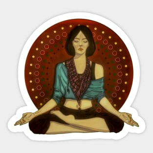 lotus pose Sticker